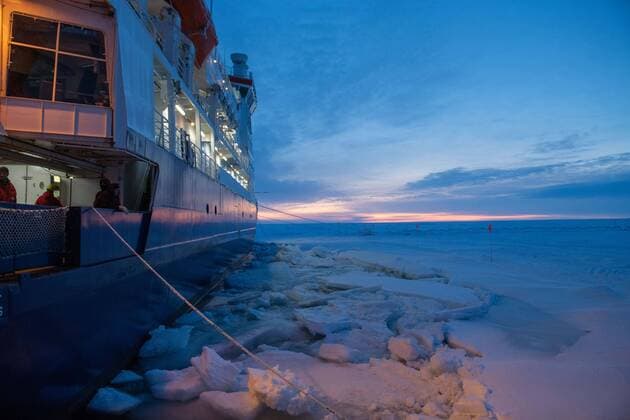 September 29, 2019, Arctic Sea, Arctic: Research vessel Polarstern on the MOSAiC ice floe. MOSAiC is the largest polar expedition in history: in September 2019, the German research icebreaker Polarstern has set sail from Tromso, Norway, to spend a year drifting through the Arctic Ocean, trapped in ice. The goal of the MOSAiC expedition is to take the closest look ever at the Arctic as the epicenter of global warming and to gain fundamental insights that are key to better understand global climate change. Hundreds of researchers from 20 countries are involved in this exceptional endeavor. Following in the footsteps of Fridtjof Nansen s ground-breaking expedition with his wooden sailing ship Fram in 1893-1896, the MOSAiC expedition will bring a modern research icebreaker close to the north pole for a full year including for the first time - ZUMAz03_ 20191029_arc_z03_092 Copyright: xEstherxHorvathx