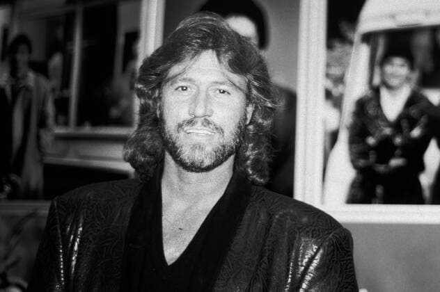 Barry Gibb bei einem Pressetermin. London, 10.07.1984 *** Barry Gibb at a press event London, 10 07 1984 Foto:xR.xKeuntjex xFuturexImage