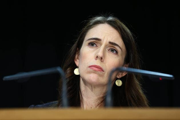 (200514) -- WELLINGTON, May 14, 2020 (Xinhua) -- New Zealand Prime Minister Jacinda Ardern attends a press conference in Wellington, New Zealand, May 14, 2020. New Zealand released Budget 2020, Rebuilding Together, on Thursday, which established a 50 billion New Zealand dollars (30 billion U.S. dollars) COVID-19 Response and Recovery Fund. (Hagen Hopkins Pool via Xinhua) NEW ZEALAND-WELLINGTON-BUDGET 