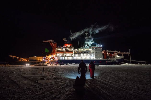 November 7, 2019, Arctic Sea, Arctic: Ice conditions around the vessel are really stable. After we experienced quite a dynamic phase at the beginning of the drift, ice movements calmed down. We observe a few cracks here and there as they open and close on the scale of centimeters. However, beyond this, situation is stable and allows regular work on the ice without major complications. Following in the footsteps of Fridtjof Nansen s ground-breaking expedition with his wooden sailing ship Fram in 1893-1896, the MOSAiC expedition will bring a modern research icebreaker close to the north pole for a full year including for the first time in polar winter. The data gathered will be used by scientists around the globe to take climate research to a completely new level. MOSAiC is spearheaded by Alfred Wegener Institute, Helmholtz Centre for Polar - ZUMAz03_ 20191107_rep_z03_123 Copyright: xEstherxHorvathx