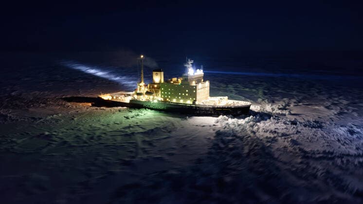December 11, 2019, Arctic Sea, Arctic: The arrival day of our supply vessel, Capitan Dranitsyn, is getting closer. We can already see her spotlights with binoculars on the horizon. At the same time, we can also follow her position on ours board computers. She is cutting through the ice and will reach our MOSAiC ice floe soon. The team of Leg 1 is prepared to welcome our colleagues of Leg 2 for the exchange. Following in the footsteps of Fridtjof Nansen s ground-breaking expedition with his wooden sailing ship Fram in 1893-1896, the MOSAiC expedition will bring a modern research icebreaker close to the north pole for a full year including for the first time in polar winter. The data gathered will be used by scientists around the globe to take climate research to a completely new level. MOSAiC is spearheaded by Helmholtz Centre for Polar - ZUMAz03_ 20191211_rep_z03_126 Copyright: xAlfredxWegenerxInstitute,x