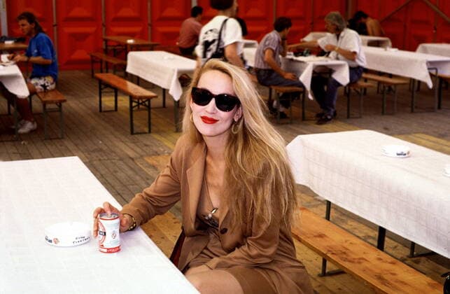 Jerry Hall, 65. Geburtstag am 2. Juli 2 Jerry Hall, Frau von Mick Jagger, bei The Wall Portrait 90, 06.06.1990 *** 2 Jerry Hall, wife of Mick Jagger, in The Wall Portrait 90, 06 06 1990 Copyright: xBRIGANI-ART HEINRICHx BriganiArt_00006664_00006664