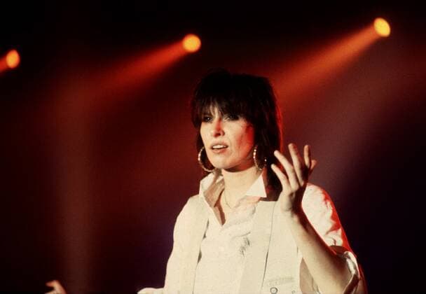 1 Konzert 87: Pretenders, Chrissie Hynde im Berliner Tempodrom am 17.04.1987, voc, g, Sängerin, Gitarristen, Rock, Pop, *** 1 concert 87 Pretenders, Chrissie Hynde at the Berliner Tempodrom on 17 04 1987, voc, g, singer, guitarists, rock, pop, Copyright: xBRIGANI-ART Heinrichx BriganiArt_00013193_00013193