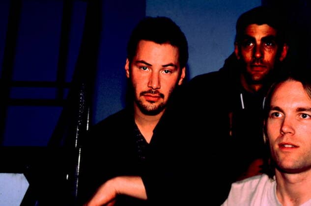 35 Gruppenfoto: Dogstar mit Keanu Reeves (lks), hinten: Robert Mailhouse, rechts: Bret Domrose; Schauspieler, actor, Musik, Rock, Film, Copyright: xPOP-EYE Hampelx 00001341_00001341