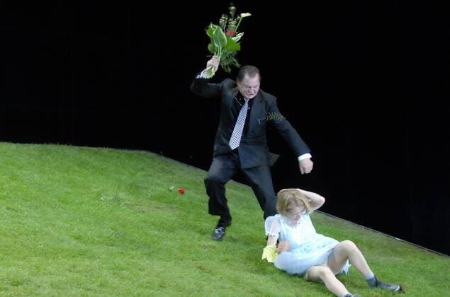 55 Theater: Schaubuehne am Lehniner Platz Berlin IPHIGENIE AUF TAURIS von Johann Wolfgang von Goethe, Regie Jossi Wieler, Premiere 14. Mai 2009 IM BILD: Burghart Klaußner, Judith Engel Deutschland, Germany *** 55 Theater Schaubuehne am Lehniner Platz Berlin IPHIGENIE AUF TAURIS by Johann Wolfgang von Goethe, directed by Jossi Wieler, Premiere 14 May 2009 IM BILD Burghart Klaußner, Judith Engel Germany, Germany Copyright: xPOP-EYE Fahrx 00189112_00189112