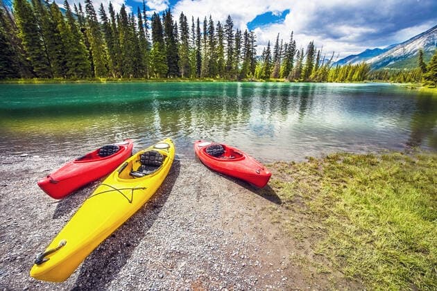 banff-nationalpark,kanusport,bow river