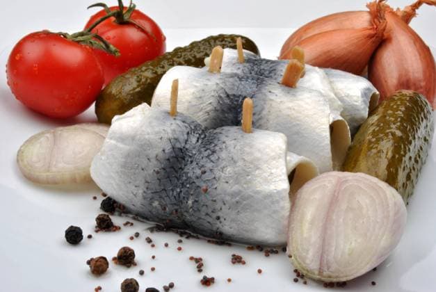 rollmops,fischgericht *** pickled herring,fish dish k98-ffu