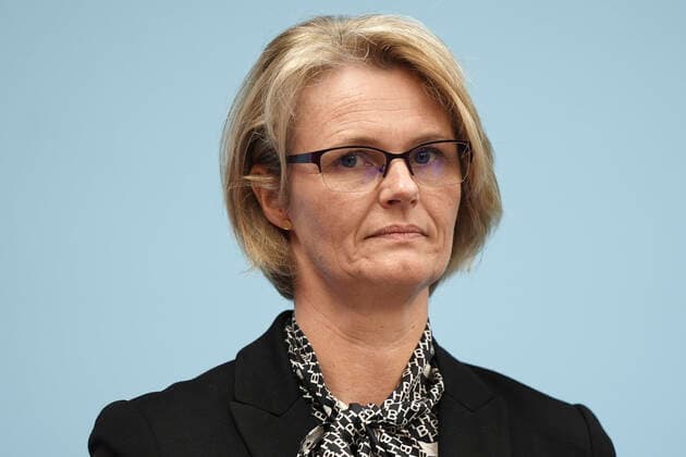 Anja Karliczek bei einer Pressekonferenz zum aktuellen Stand der Behandlung des Corona Virus Covid-19 und dem nationalen Netzwerk Universitätsmedizin im Bundesministerium für Bildung und Forschung. Berlin, 19.05.2020