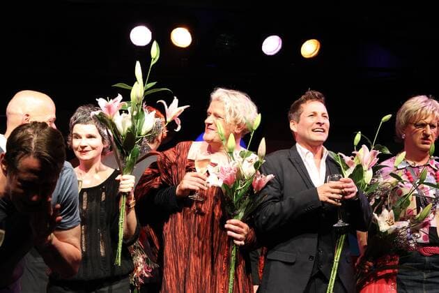 19 Tipi und BjV Geburtstagsparty: Bühnenprogramm im Tipi am Kanzleramt am 08.06.12, Fotocall, Popette Betancor, Georgette Dee, Ades Zabel als Edith Schröder, Malediva, Roter Teppich, RT Berlin Deutschland, Germany *** 19 Tipi and BjV Birthday Party Stage program at the Tipi am Kanzleramt on 08 06 12, Fotocall, Popette Betancor, Georgette Dee, Ades Zabel as Edith Schröder, Malediva, Red Carpet, RT Berlin Germany, Germany Copyright: xPOP-EYE Kriemannx 00277902_00277902