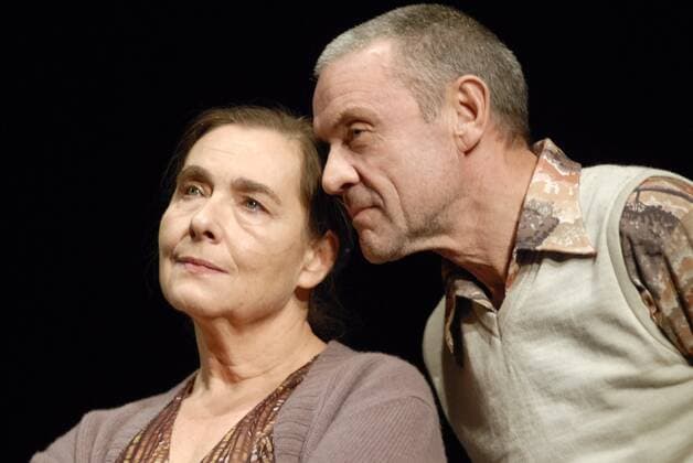 14 Theater: Gabriele Heinz und Jürgen Huth in Schlaf im Deutschen Theater, Kammerspielen, Schauspieler, actor, Schauspielerin, actress, Theaterstück, Juergen, Premiere: 25.11.2006, Berlin Deutschland, Germany *** 14 Theatre Gabriele Heinz and Jürgen Huth in sleep at the Deutsches Theater, Kammerspiele, actor, actress, play, Juergen, premiere 25 11 2006, Berlin Germany, Germany Copyright: xPOP-EYE Pedersenx 00112947_00112947