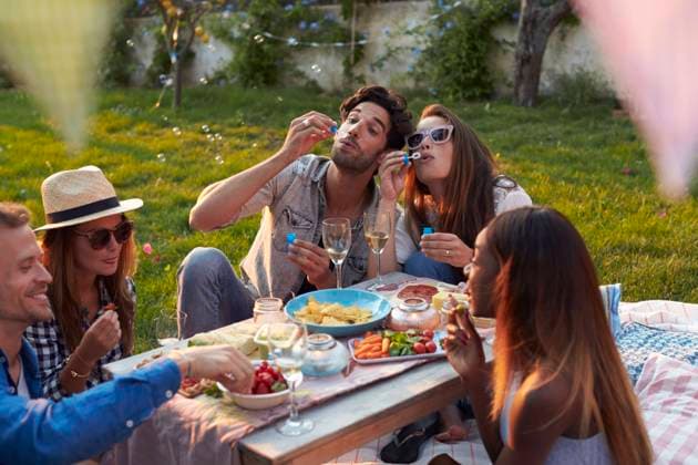 picknick,freunde,seifenblasen,gartenparty *** picnic,friends,bubble wand,garden party mmq-tsy,model released, Symbolfoto