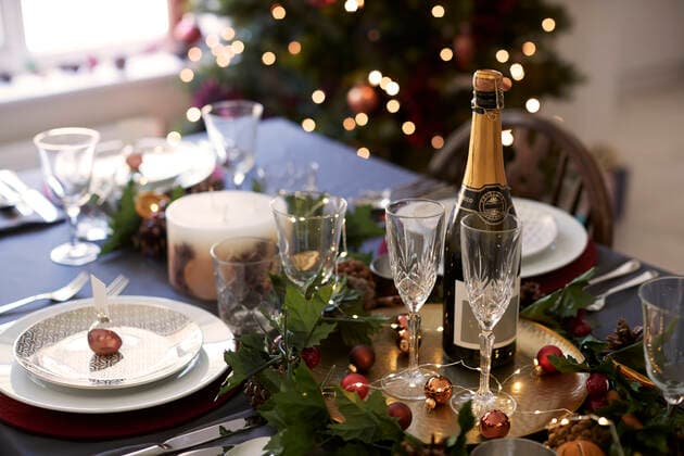 sekt,festlich,weihnachtsessen *** sparkling,festive,christmas dinner mmq-wok