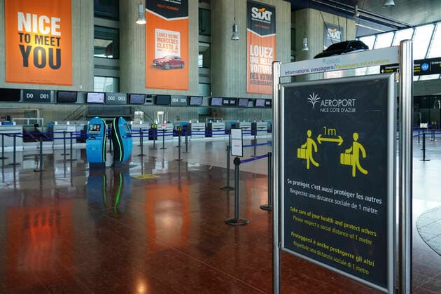 Aeroport de Nice suite a la crise de Covid 19 NEWS : Covid 19 Coronavirus en France - Nice - 22 05 2020 NorbertScanella PanoramiC 