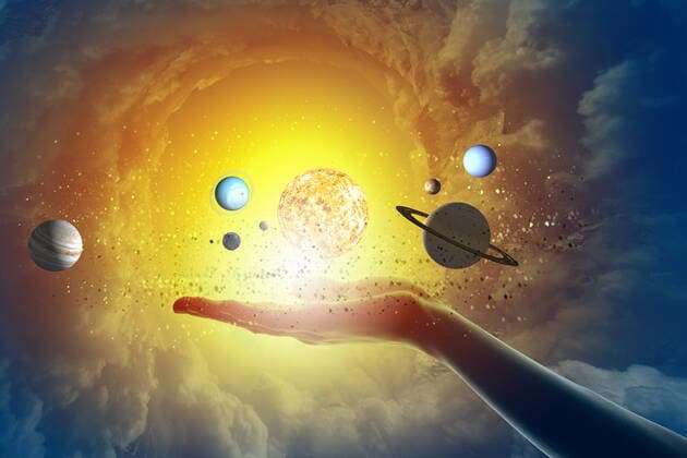 IMAGO Creative: Sonnensystem Planetensytem - Symbolbilder zukunft,sonnensystem,konstellation,planeten,horoskop *** future,solar system,constellation,planets,horoscope vd0-m3u