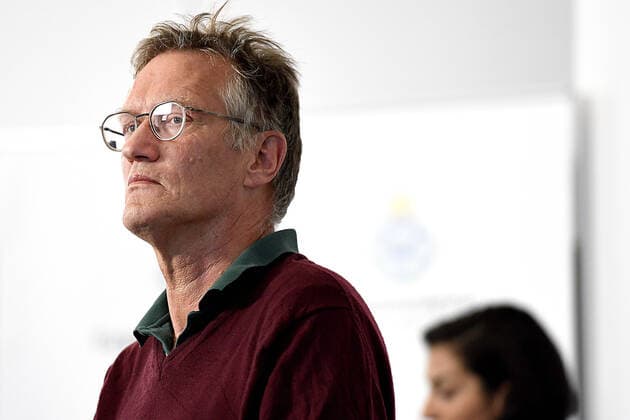 Anders Tegnell, state epidemiologist, Public Health Authority, during the daily public authorities press conference on Covid 19 Stockholm Sweden xLINDAHLxBJÖRNx,  Copyright: xLINDAHLxBJÖRNx Folkhälsomyndigheten pk