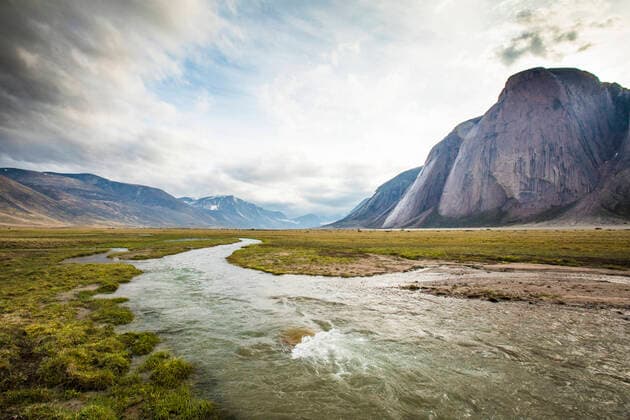 Scenic landscape of Akshayak Pass, Auyuittuq National Park Pangnirtung, NU, Canada CR_JDIP200331-320859-01