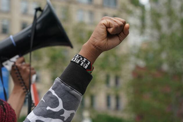 USA, Landesweite Proteste nach dem Tod von George Floyd - Demonstration in New York June 2, 2020, New York, NY, USA: Protesters demonstrate over the death of George Floyd by a Minneapolis police officer on June 2, 2020 in New York. New York USA - ZUMAb148 20200602_zap_b148_018 Copyright: xBryanxSmithx