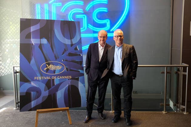 73eme Festival International du Film de Cannes: Thierry Fremaux et Pierre Lescure. Press conference of movie who sould have been presented during 2020 ICFF. Movies will be on theater with ICFF logo. 256112 2020-06-03 Paris France  Copyright: xSergexArnalx xStarfacex STAR_256112_005
