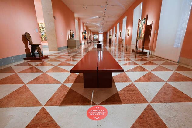 Am Samstag den 06.06. wird das Museo Nacional Thyssen-Bornemisza nach der vorübergehenden Schließung aufgrund der Coronaverordnung, unter der Berücksichtigung der Hygiene- und Abstandsregeln, wieder geöffnet. Madrid, 04.06.2020 Museum Thyssen-Bornemisza