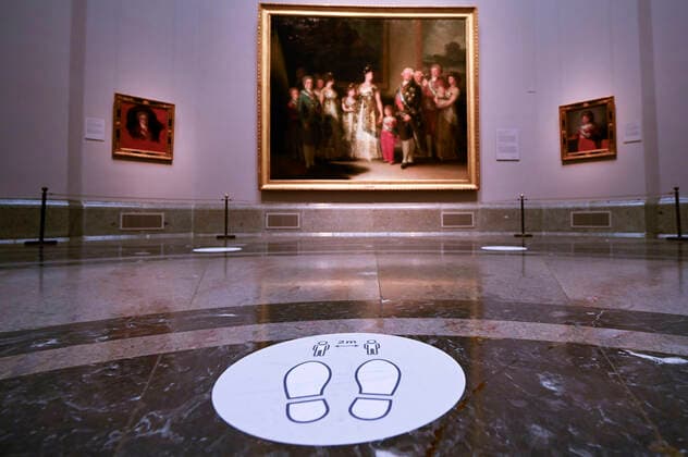 Am Samstag den 06.06. wird das Museo del Prado nach der vorübergehenden Schließung aufgrund der Coronaverordnung, unter der Berücksichtigung der Hygiene- und Abstandsregeln, auf einem ein Viertel seiner Ausstellungsfläche mit reduzierter Kapazität und rund 250 seiner repräsentativsten Werke wieder eröffnet. Madrid, 04.06.2020 Prado Museum