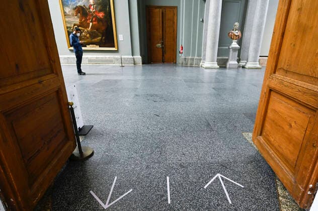 Am Samstag den 06.06. wird das Museo del Prado nach der vorübergehenden Schließung aufgrund der Coronaverordnung, unter der Berücksichtigung der Hygiene- und Abstandsregeln, auf einem ein Viertel seiner Ausstellungsfläche mit reduzierter Kapazität und rund 250 seiner repräsentativsten Werke wieder eröffnet. Madrid, 04.06.2020 Prado Museum