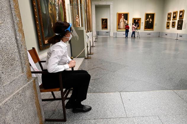 Am Samstag den 06.06. wird das Museo del Prado nach der vorübergehenden Schließung aufgrund der Coronaverordnung, unter der Berücksichtigung der Hygiene- und Abstandsregeln, auf einem ein Viertel seiner Ausstellungsfläche mit reduzierter Kapazität und rund 250 seiner repräsentativsten Werke wieder eröffnet. Madrid, 04.06.2020 Prado Museum
