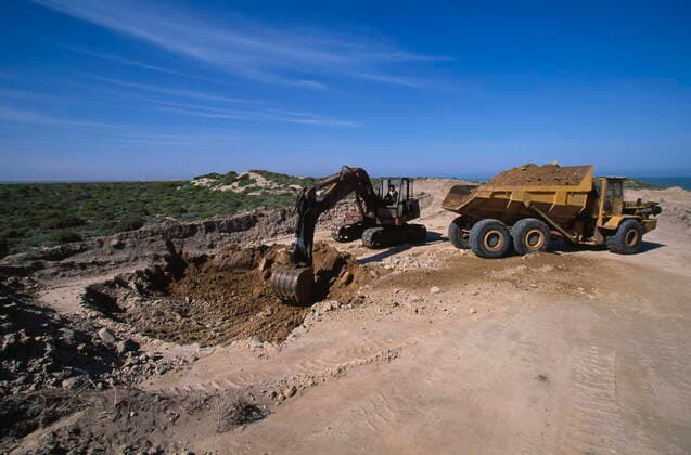 IMAGO Nature: Unsere Erde, Ressourcen, Diamanten DIAMOND MINING Strip mining great damage to environment. West coast; Republic of South Africa DIAMOND MINING  Copyright: xMartinxHarveyx ZB538_MHA002600A