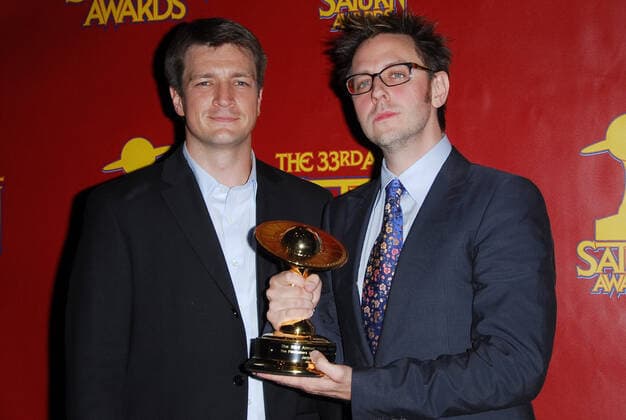 Nathan Fillion and James Gunn, Honored for The Filmmakers Showcase Award at the 33rd Annual Saturn Awards - Press Room held at the Universal City Hilton & Towers in Universal City, CA. The event took place on Thursday, May 10, 2007. Photo by: SBM PictureLux - File Reference 34006-4781SBMPLX CA United States Of America  Copyright: xSBMx xPictureLuxx 340064781SBMPLX