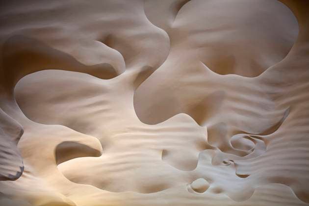 Architectural detail of the ceiling, in Cafe of Casa Mila, La Pedrera, Barcelona, Catalonia, Spain Barcelona Barcelona Spain Copyright: xLucasxVallecillosx xVWPicsx LVM-Bc.Cmi.2181