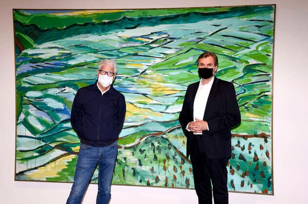 Bilder des Jahres 2020, Entertainment 06 Juni Entertainment Themen der Woche KW24 Bernd Zimmer und Wolfgang Jahn bei der Vernissage zur Ausstellung Terranaut. Malerei - Die Idee Stoa169 in der Galerie Jahn Pfefferle. München, 10.06.2020 *** Bernd Zimmer and Wolfgang Jahn at the vernissage of the exhibition Terranaut Malerei Die Idee Stoa169 in the gallery Jahn Pfefferle Munich, 10 06 2020 Foto:xS.xAdamx xFuturexImage
