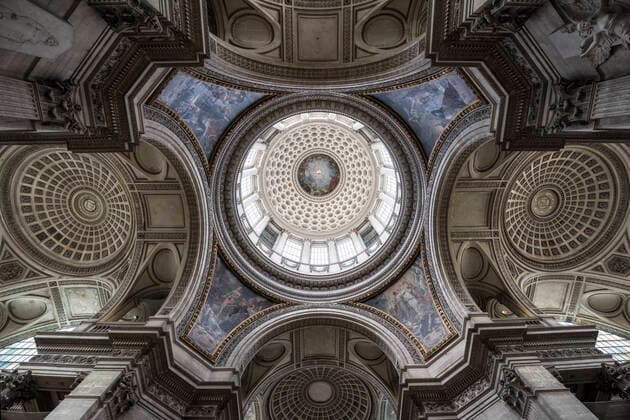 Ceiling interior view of French Mausoleum for Great People of France - the Pantheon in Paris  Copyright: xGrahamxdexLacyx E-152-0005G,