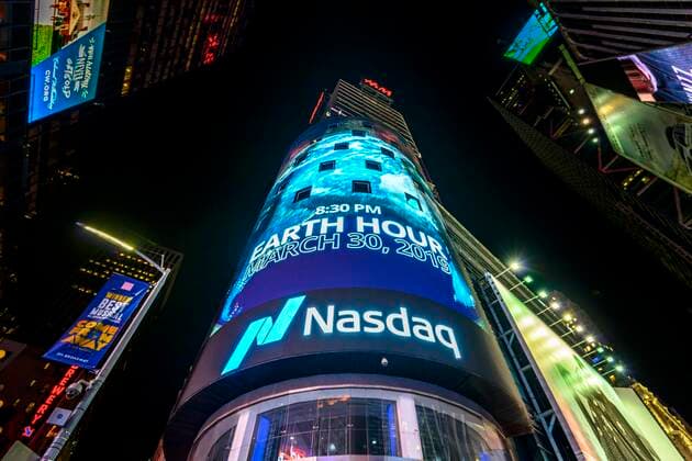  Nasdaq MarketSite, Nasdaq Stock Market, Börse, Times Square bei Nacht, Midtown Manhattan, New York City, New York State, USA, Nordamerika *** Nasdaq MarketSite, Nasdaq Stock Market, Stock Exchange, Times Square at night, Midtown Manhattan, New York City, New York State, USA, North America Copyright: imageBROKER/ValentinxWolf iblvfw05437562.jpg