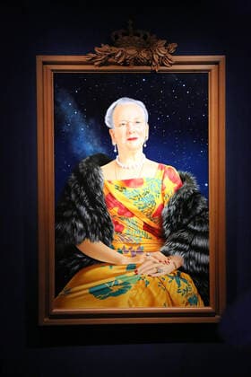 16-06-2020 Denmark Queen Margrethe and Princess Mary and Prince Frederik attending the opening of the exhibition The Queen s Faces The Knight’s Hall and the portrait revelation at the National History museum at Frederiksborg palace in Hillerod, Denmark. The exhibition presents a multifaceted portrait of HM Queen Margrethe and her time. It provides an introduction to the Queen’s upbringing, her various roles as ruler and head of state, and the Queen’s personal interests, particularly in the fields of art and science.  Copyright: xxPPE Hildebrandtx