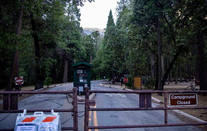 June 11, 2020, California, USA: Upper Pines Campground, just before it opened at 50 percent capacity on June 11 at Yosemite National Park in California. The park opened to the public again, after being closed for 83 days due to the pandemic. All the other campgrounds at the park remain closed. Yosemite National Park USA - ZUMA 20200611_mda_c18_044 Copyright: xJillxConnellyx