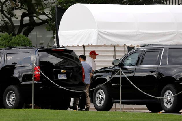 June 21, 2020, Washington, District of Columbia, USA: United States President Donald J. Trump returns to the White House in Washington, DC after playing golf at Trump National Golf Club Washington DC in Sterling, Virginia on June 21, 2020 Washington USA - ZUMAs152 20200621_zaa_s152_006 Copyright: xYurixGripasx