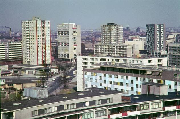 Berlin GER, Berlin, Aufnahme ca. 1957, Strassenzene, Interbau, in 10557 Berlin, Hansaviertel *** Berlin GER, Berlin, photograph ca 1957, street scene, Interbau, in 10557 Berlin, Hansaviertel