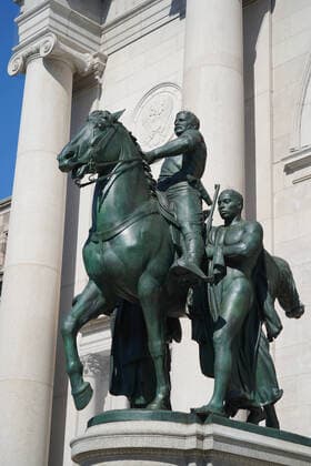 June 22, 2020, New York, New York, USA: NYC Protest, .The statue of President Teddy Roosevelt at the entrance to the American Museum of Natural History will be removed amid widespread protests over racial inequality,.Central Park West, NYC.June 22, 2020. New York USA - ZUMAms4_ 20200622_zaf_ms4_009 Copyright: xSoniaxMoskowitzxGordonx