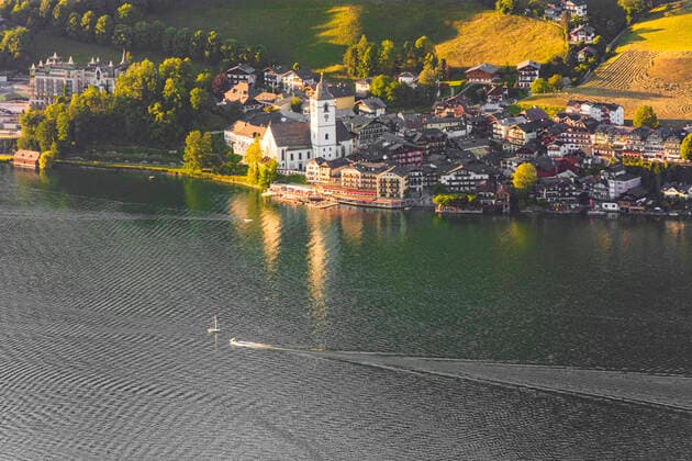 lake Wolfgangsee, town St. Wolfgang St. Wolfgang im Salzkammergut Oberösterreich, Upper Austria Austria Salzkammergut