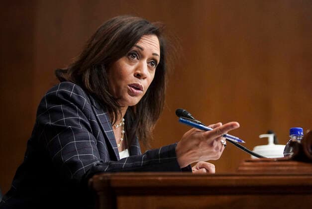 June 25, 2020, Washington, District of Columbia, USA: United States Senator Kamala Harris (Democrat of California) speaks during a US Senate Homeland Security and Governmental Affairs Committee oversight hearing examining the U.S. Customs and Border Protection (CBP) on Capitol Hill in Washington, U.S., June 25, 2020 Washington USA - ZUMAs152 20200625_zaa_s152_040 Copyright: xAlexanderxDragox