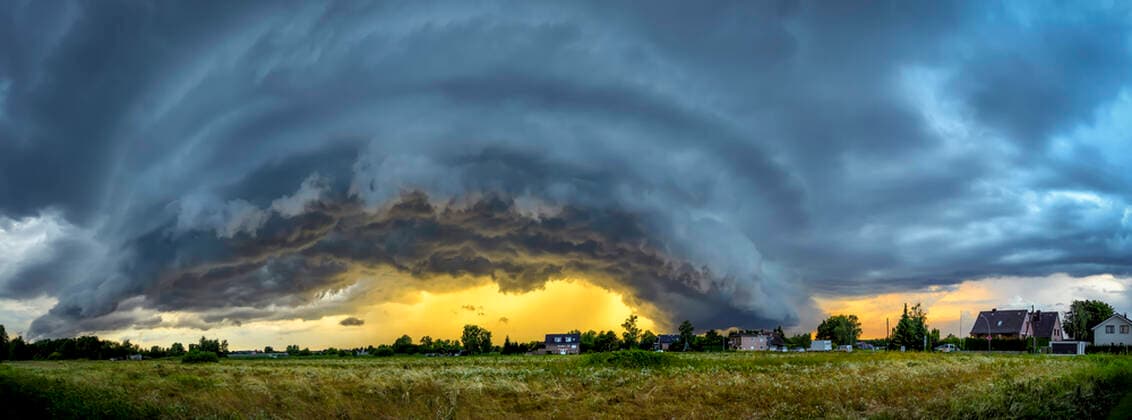 Gewitter Ã¼ber Kirchwerder, Hamburg, Deutschland, Europa