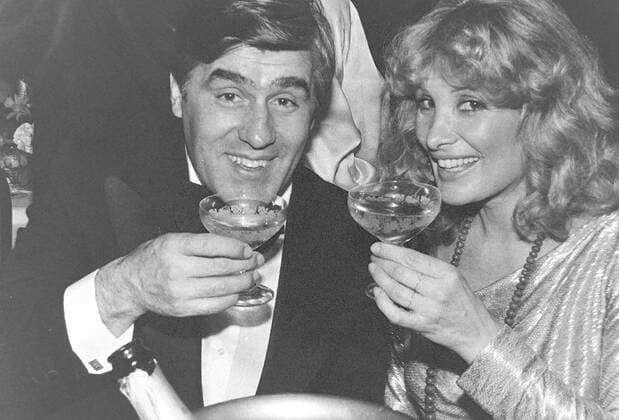Archiv Mario Adorf Frau Monique Muenchen .01 1981-1984 Hotel Bayerischer Hof Filmball Muenchen