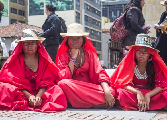 IMAGO Cultures of the world, Wayuu Volk in Kolumbien Wayuu indigenous community in a ritual that made a few days ago in the city of Bogota Bogota Colombia Copyright: xDanielxGarzonx DGA-DAG-0016