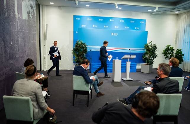 DEN HAAG - Minister-president Mark Rutte tijdens zijn persconferentie na de wekelijkse ministerraad. ANP BART MAAT Copyright: xHollandsexHoogtex xxANPx x417367575x