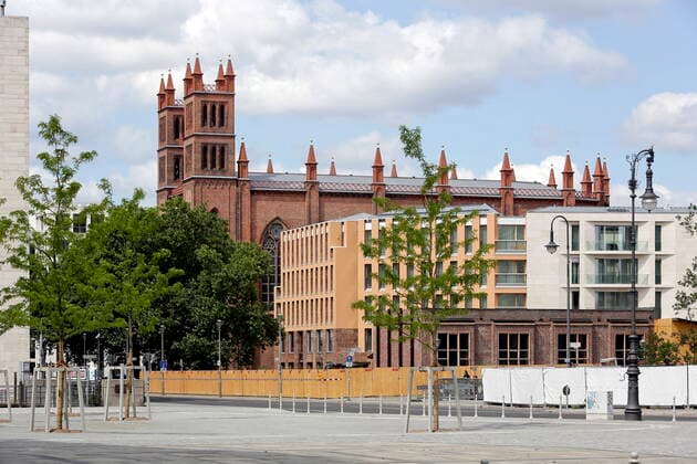 24.06.2020, Berlin, Deutschland - Foto: Die Friedrichswerdersche Kirche am Werderschen Markt.