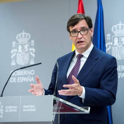 Spanish Health Minister, Salvador Illa, addresses a press conference at the Health Ministry headquarters in Madrid, Spain, 13 July 2020. Health Ministry press conference in Madrid !ACHTUNG: NUR REDAKTIONELLE NUTZUNG!  Copyright: xLucaxPiergiovannix GRAF7426 20200713-637302646072571649