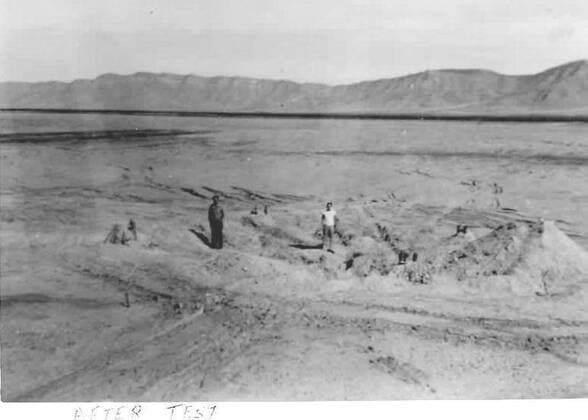 ...... Today (16 July) marks the chilling anniversary of the detonation of the first ever nuclear bomb. Now, I am become Death, the destroyer of worlds. J. Robert Oppenheimer, speaking at the detonation of his invention, the first atomic bomb. On 16 July 1945, the ?Trinity? nuclear test plunged humanity into the so-called Atomic Age. The first-ever nuclear bomb was detonated in New Mexico, at the Alamogordo Test Range. Nicknamed the gadget, the plutonium-based implosion-type device yielded 19 kilotons, creating a crater over 300 metres wide. Three weeks after the test, on 6 and 9 August 1945, nuclear bombs one of them based on the Trinity design - were dropped on the Japane Copyright: xx 40719187 EDITORIAL USE ONLY. NOT FOR USE BY NEWSPAPERS BASED IN THE UK.