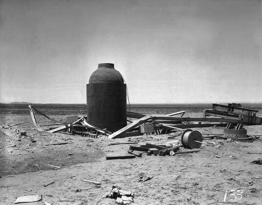 ...... Today (16 July) marks the chilling anniversary of the detonation of the first ever nuclear bomb. Now, I am become Death, the destroyer of worlds. J. Robert Oppenheimer, speaking at the detonation of his invention, the first atomic bomb. On 16 July 1945, the ?Trinity? nuclear test plunged humanity into the so-called Atomic Age. The first-ever nuclear bomb was detonated in New Mexico, at the Alamogordo Test Range. Nicknamed the gadget, the plutonium-based implosion-type device yielded 19 kilotons, creating a crater over 300 metres wide. Three weeks after the test, on 6 and 9 August 1945, nuclear bombs one of them based on the Trinity design - were dropped on the Japane Copyright: xx 40719188 EDITORIAL USE ONLY. NOT FOR USE BY NEWSPAPERS BASED IN THE UK.