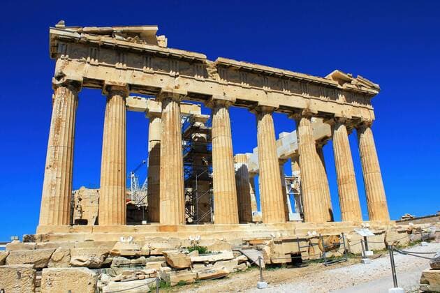 The archaeological site of the Acropolis in Athens, Greece Greece, Athens, June 18 2020 - View of Parthenon temple at the archaeological site of Acropolis hill. Copyright: xTheastockx
