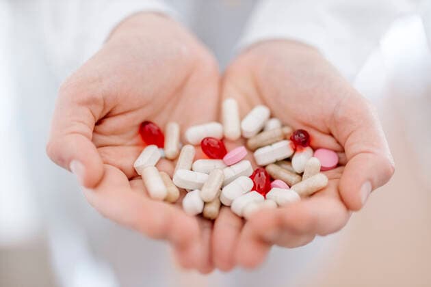 Female doctor with tablets in her hands model released Symbolfoto property released DAWF01711