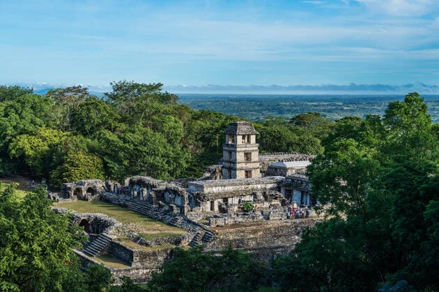 The Palace in the ruins of the Mayan city of Palenque, Palenque National Park, Chiapas, Mexico. A UNESCO World Heritage Site. Palenque Palenque National Park Chiapas Mexico Copyright: xJonxG.xFuller,xJr.x JGF-ruins-Palenque-MX-7355